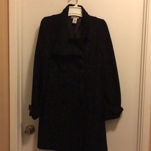 Super cute sparkly black pea coat!